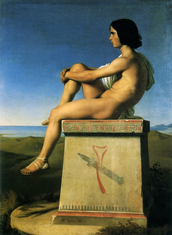 Hippolyte Flandrin - 100, Polite, figlio di Priamo, Museo d'Arte Moderna e Contemporanea di Saint, Étienne Métropole